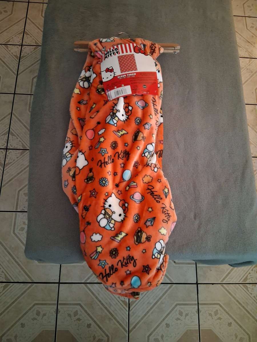 Hello Kitty Bed Blanket with Plush Toy Bag