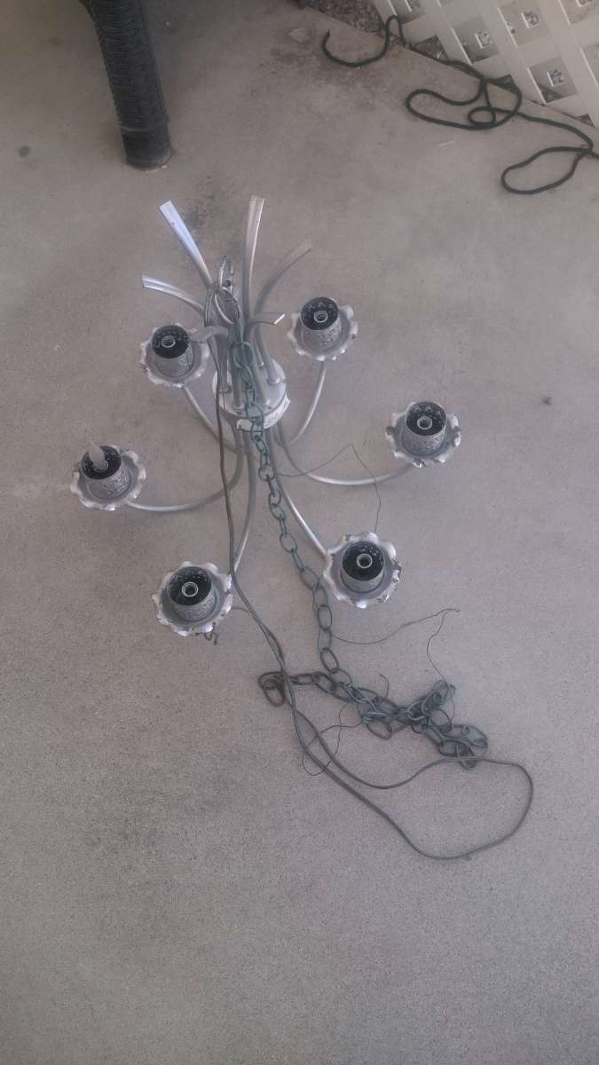 SILVER CIELING CHANDILIER CANDELABRO PLATIADO