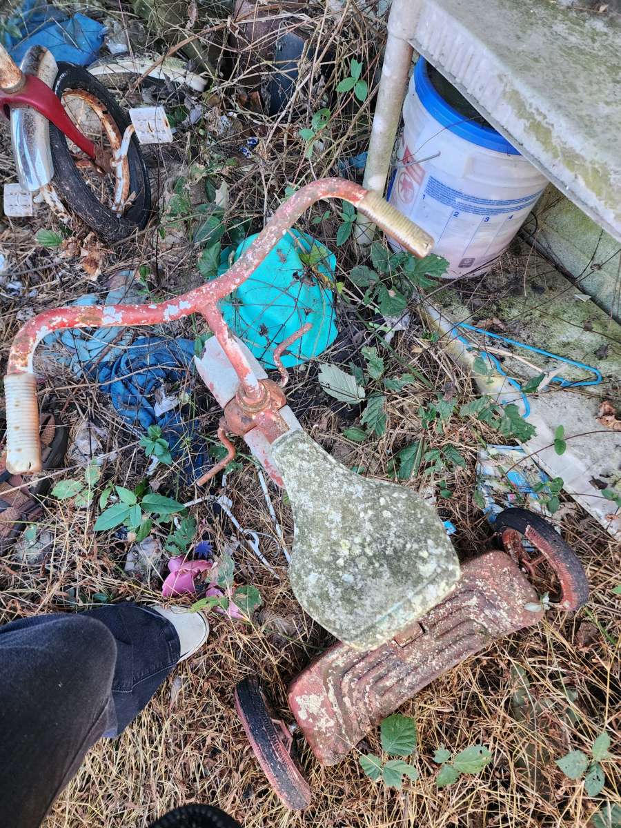 2 antique tricycles all metal