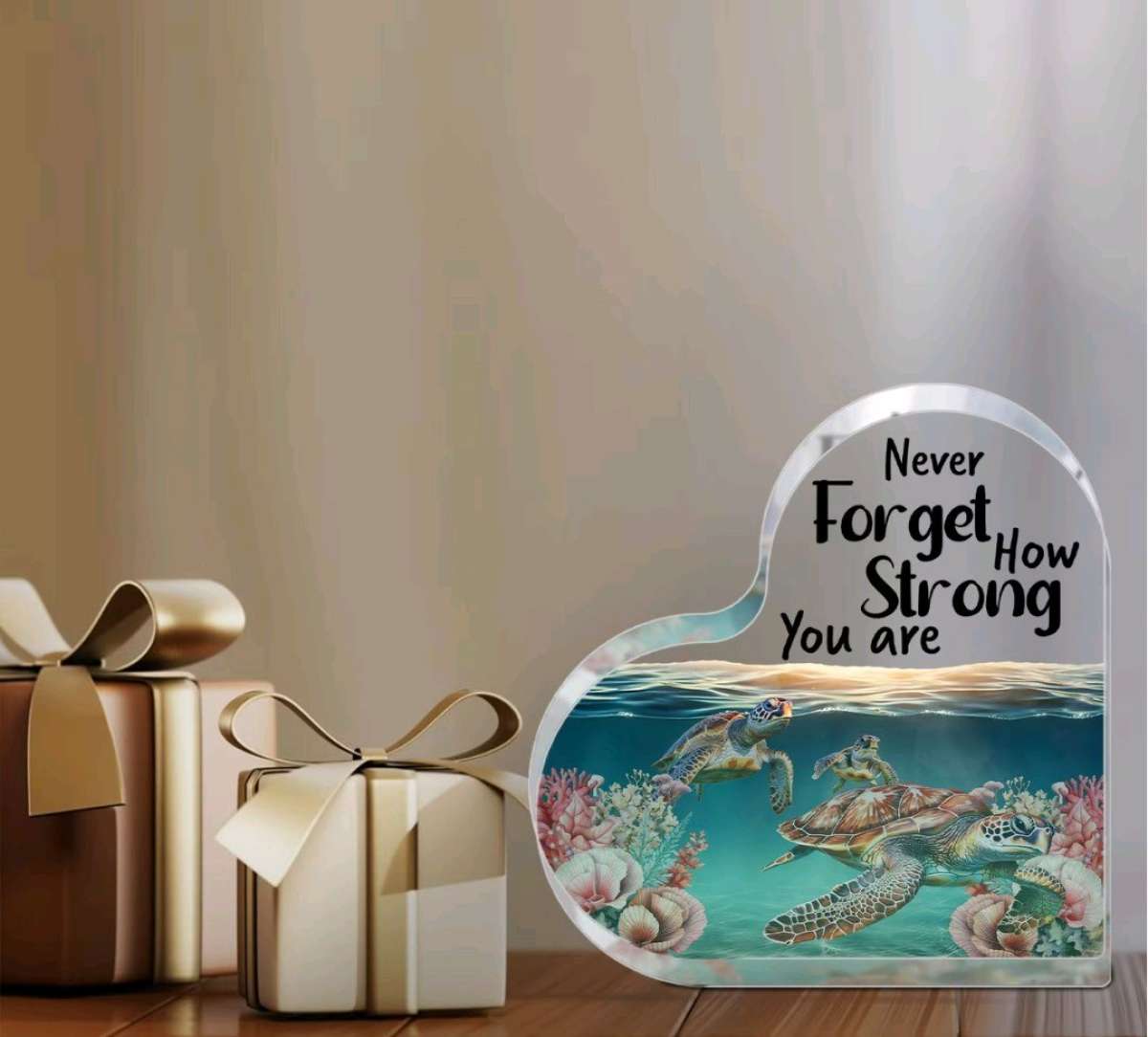 Heart with Turtle Scene and Quote