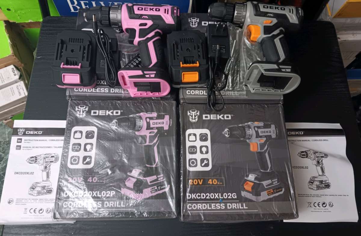 20V DEKO CORDLESS DRILL SET