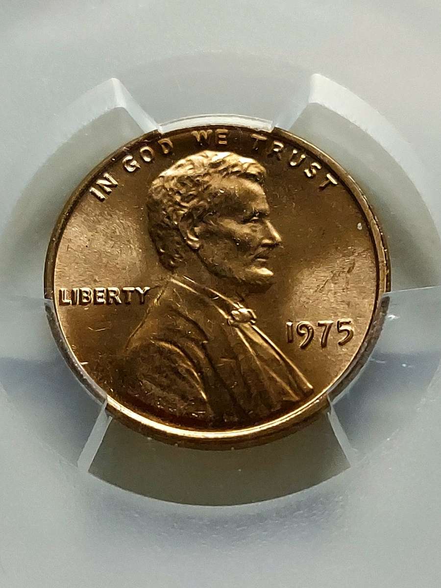1975 PCGS MS66 RD LINCOLN PENNY