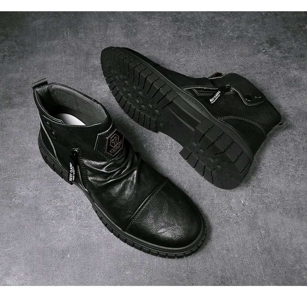 pu Leather Comfortable fashion mens boots size 43 and 44