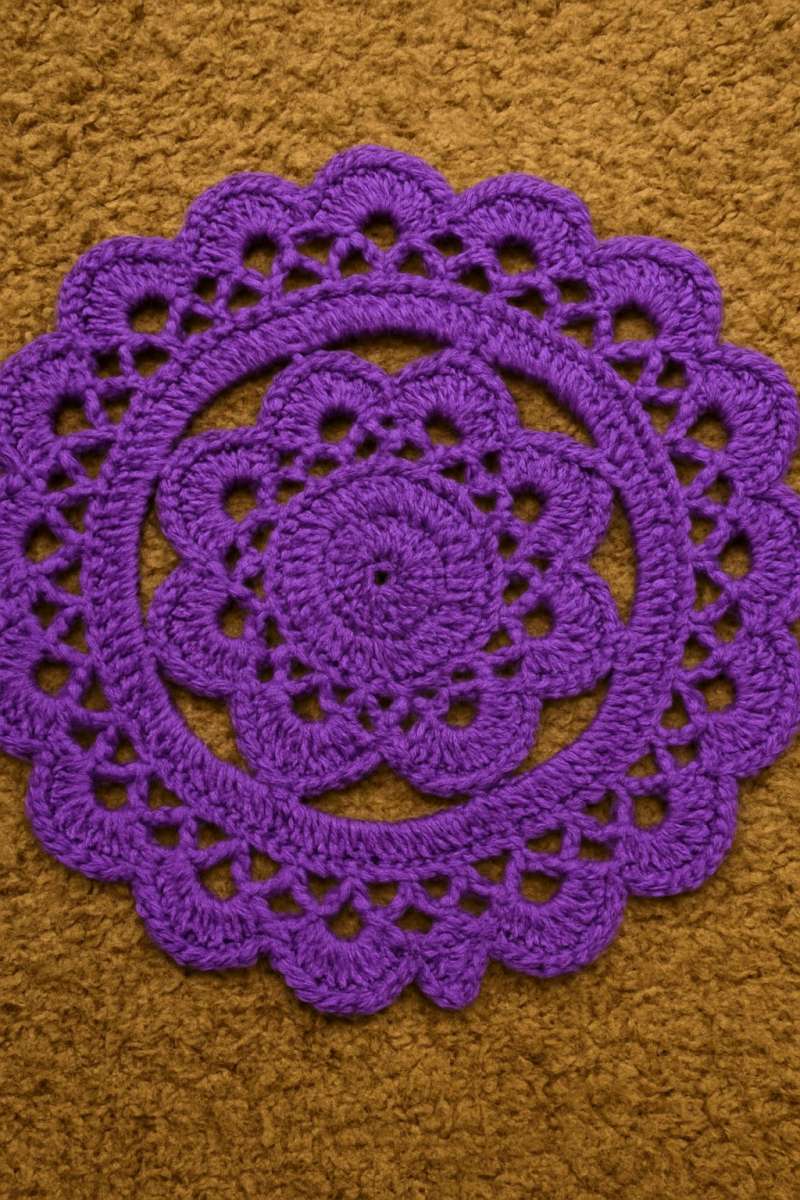 crochet table doilies set of 4