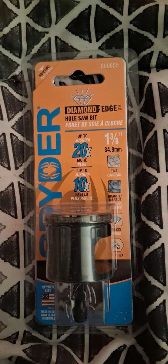 spyder Diamond edge hole saw