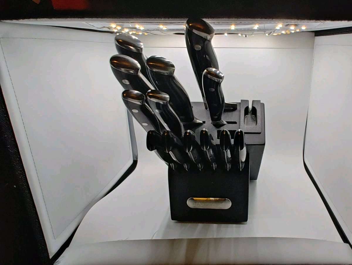 Farberware Classic 12Piece Knife Block Set with BuiltIn Knif