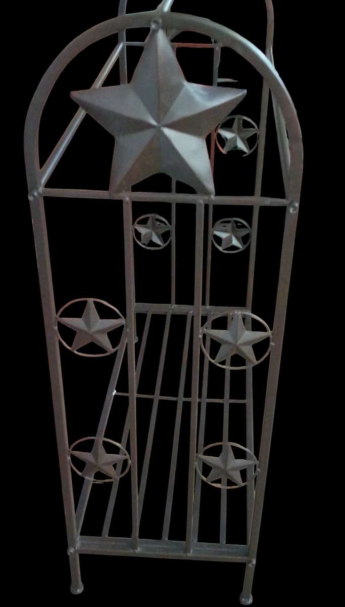 Rustic Metal Quilt Rack 3Tier Display Stand Western Star Tex