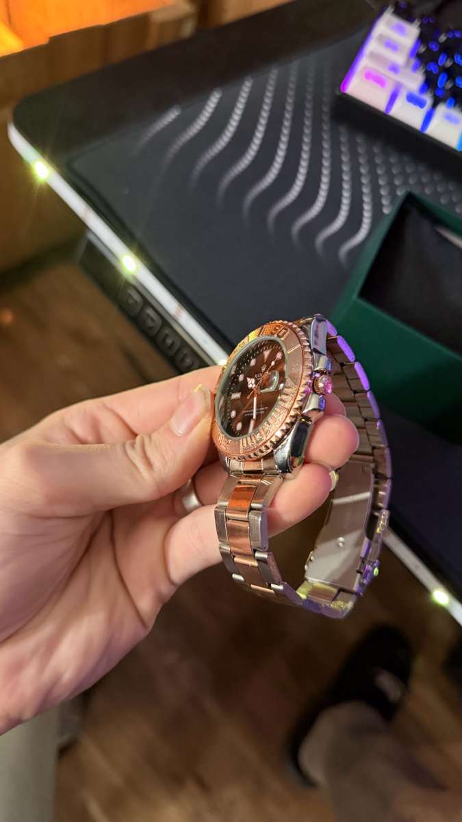 Rose Gold Watch Brown Dial