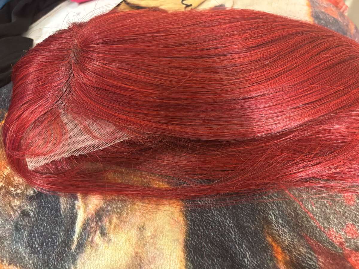 Red lace frontal wig
