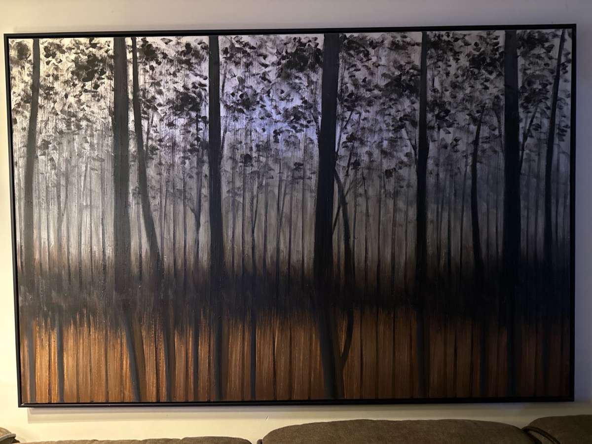 Large Abstract Forest Wall Art  Frame