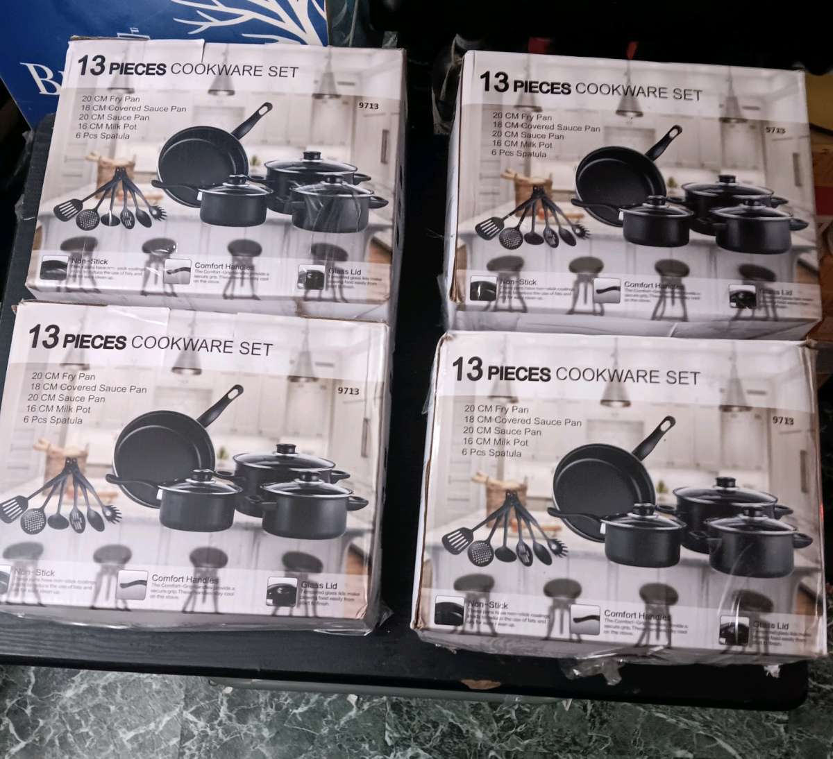 13PC SMALL COOKWEAR SET WITH UTENSILS