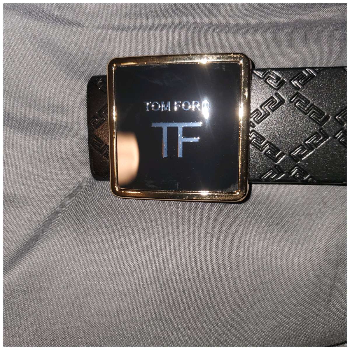 Tom Ford Black and Gold Belt