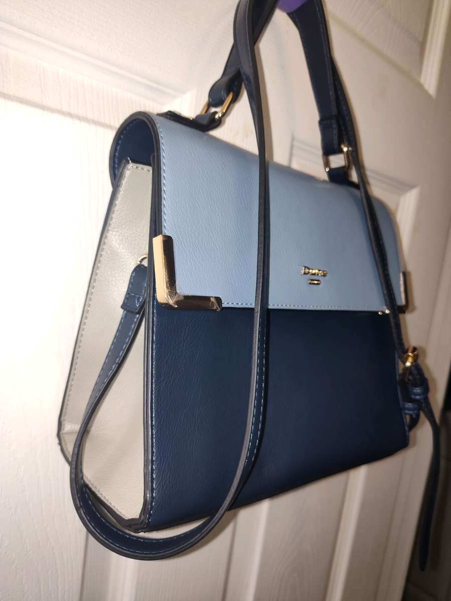 Dune London tote Blue and Ivory