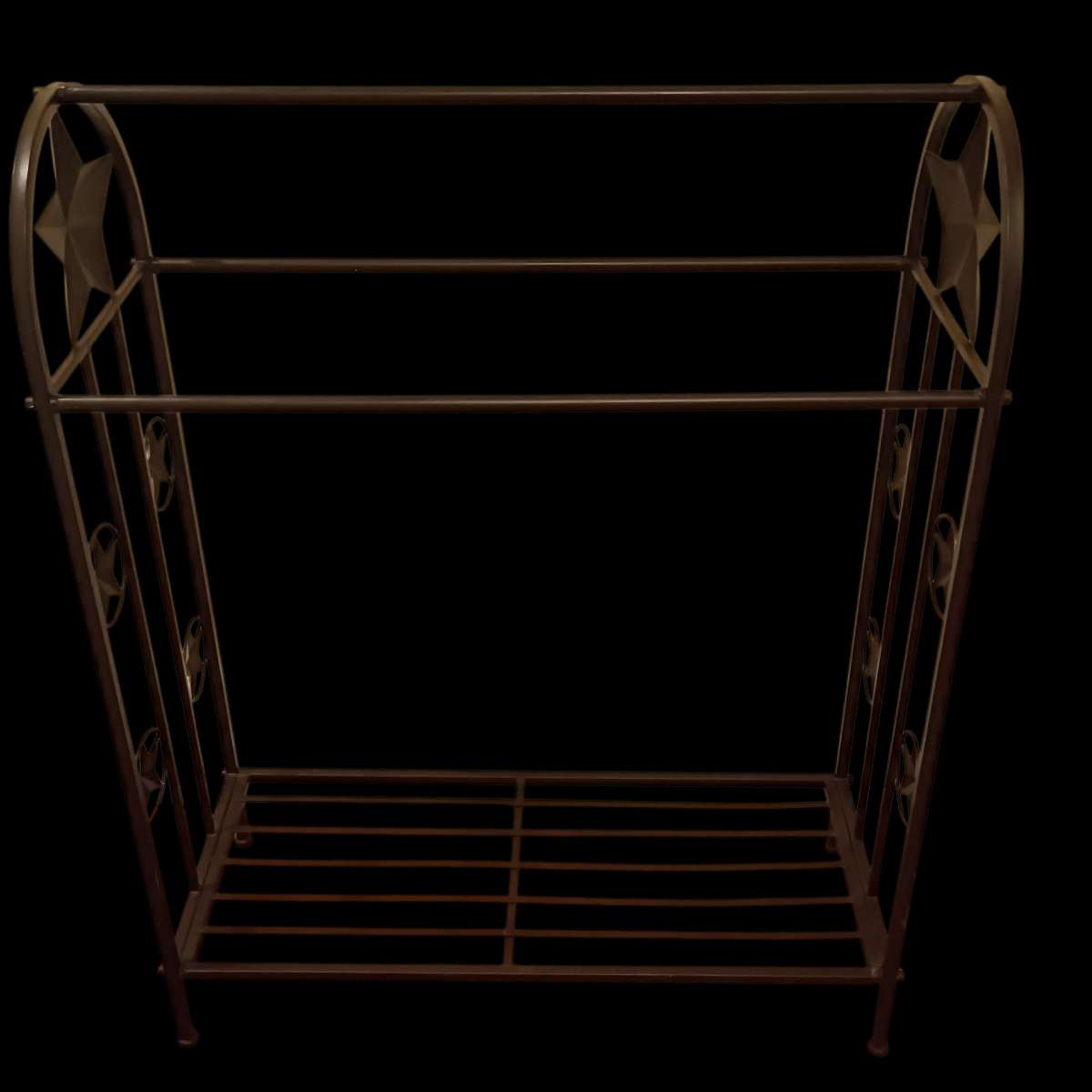 Rustic Metal Quilt Rack 3Tier Display Stand Western Star Tex