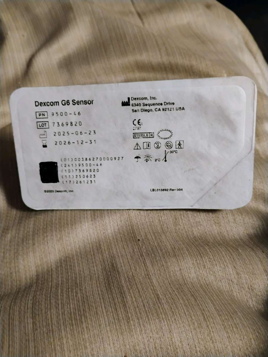 G6 sensors Dexcom for diabetes