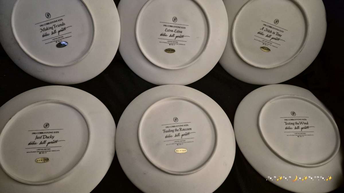 1982 LIMITED EDITION COBBLESTONE KIDS CERAMIC COLLECTIBLES