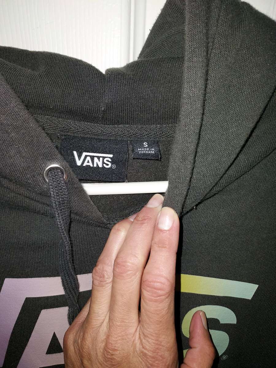 Vans Charcoal Hoodie with Multicolor Logo