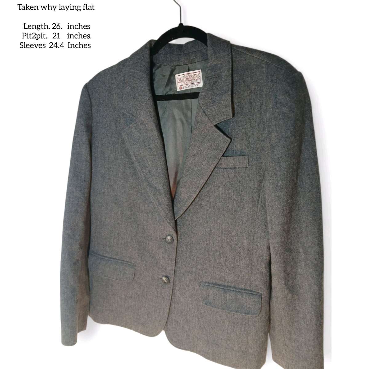 vintage size 16 Pendleton grey skirt suit 100 virgin wool
