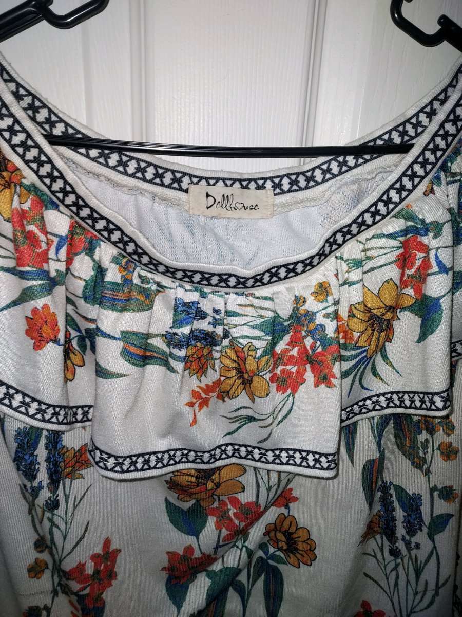 Floral off the shoulder top