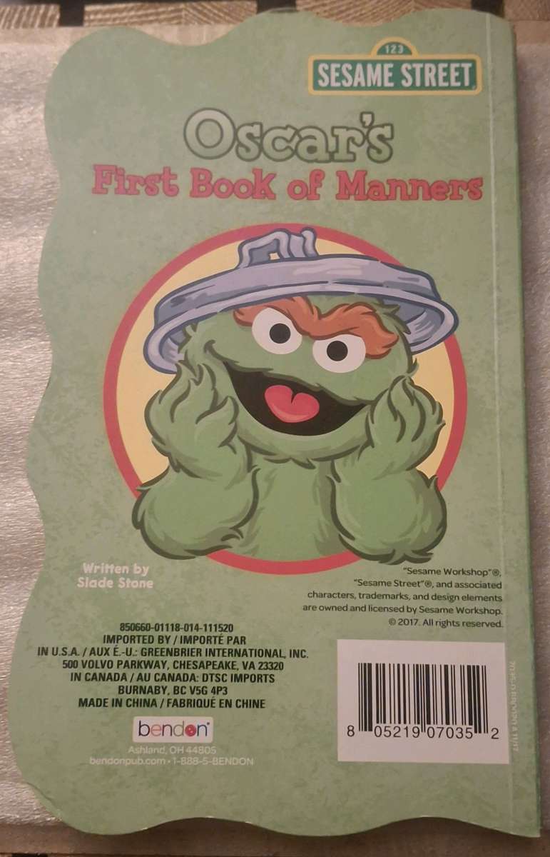 Sesame Street Oscars First book of Manners