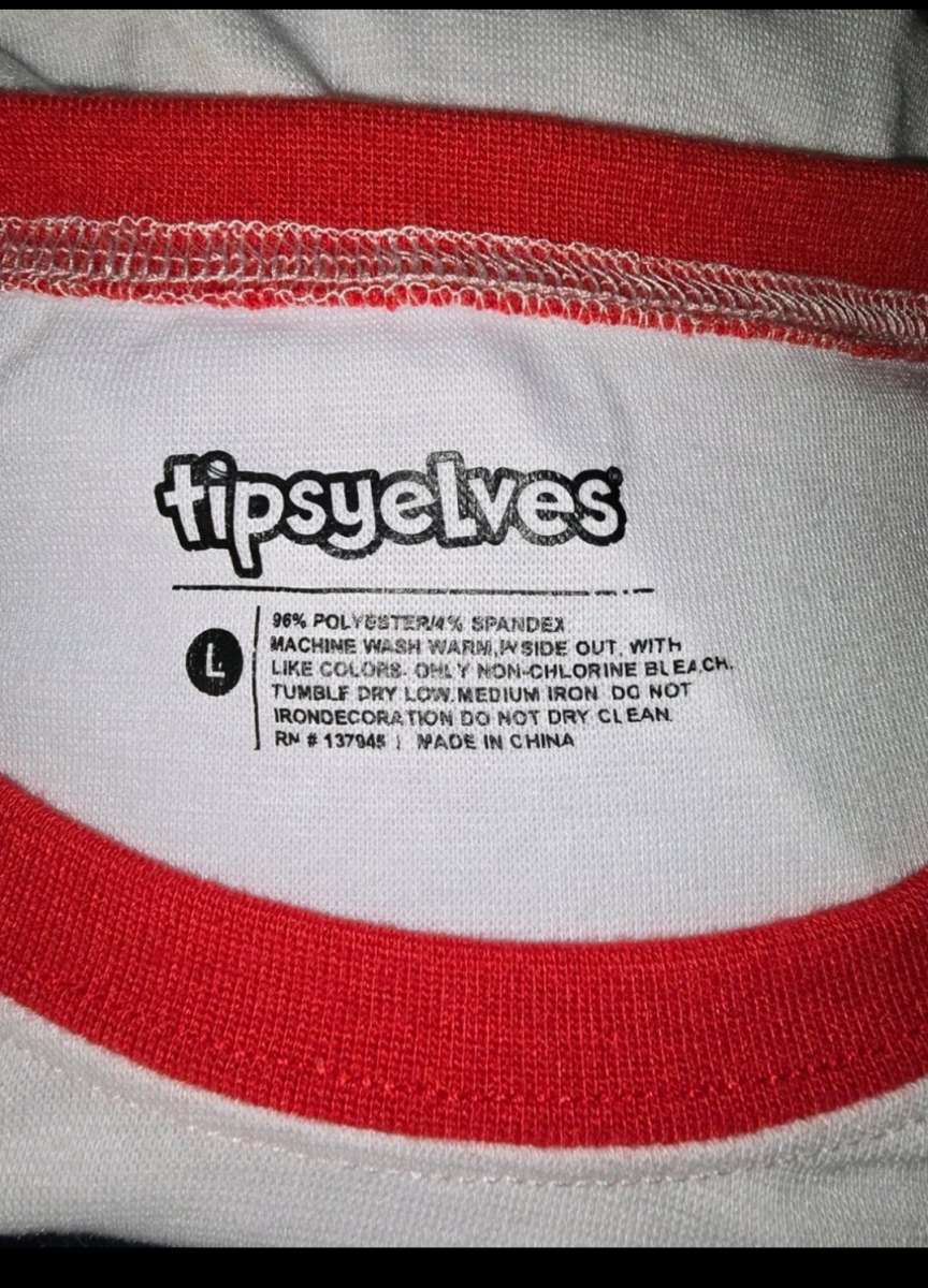 Holiday Graphic Raglan Shirt  Team Santa  Tipsy Elves Unisex