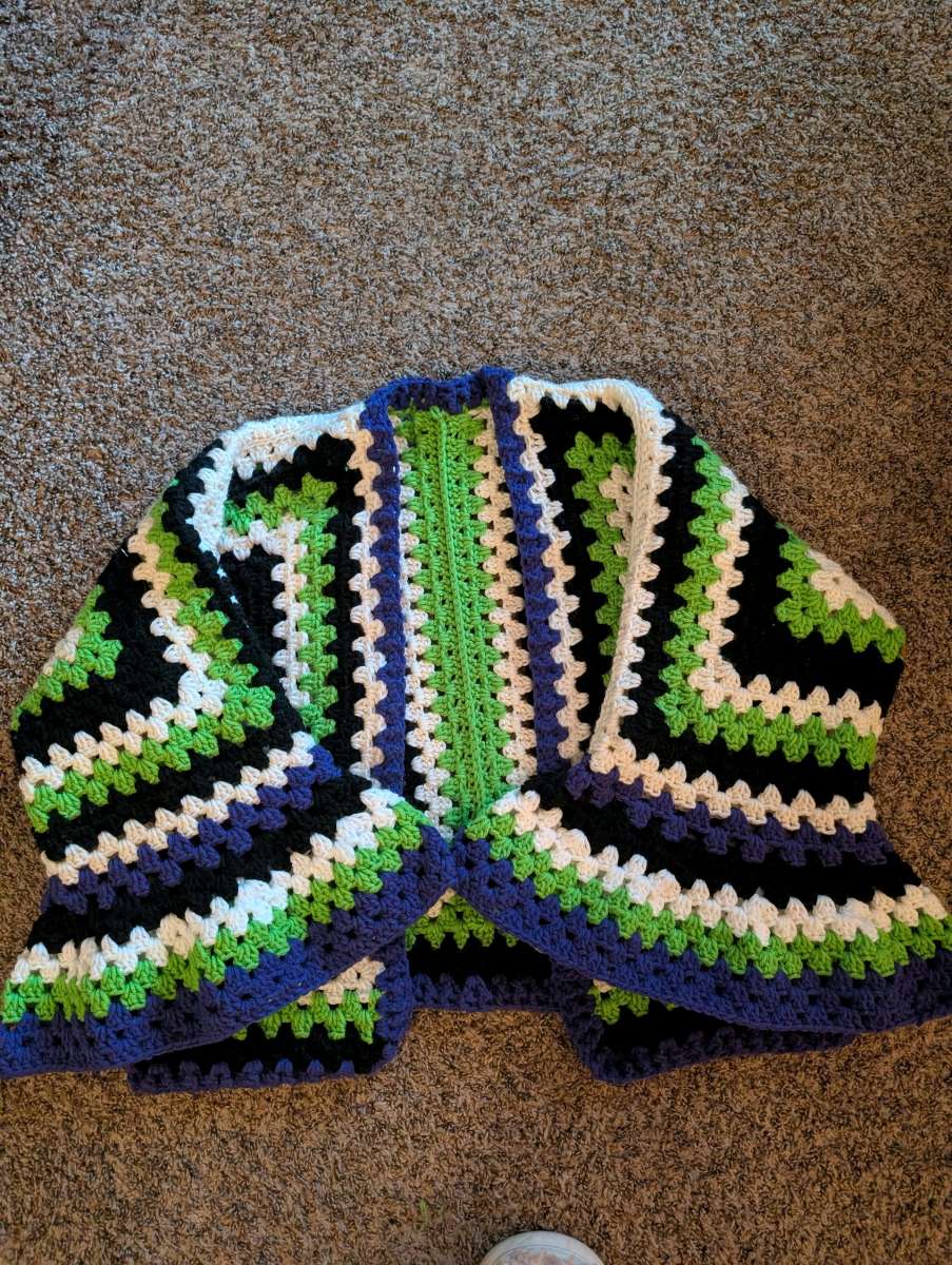 crochet flare cardigan