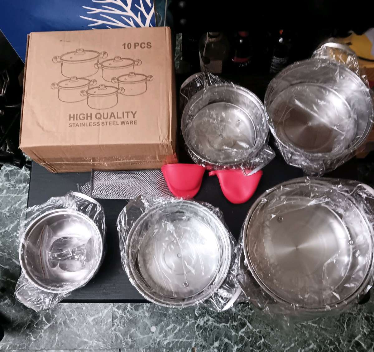 10PC HIGH QUALITY COOKING POT SET