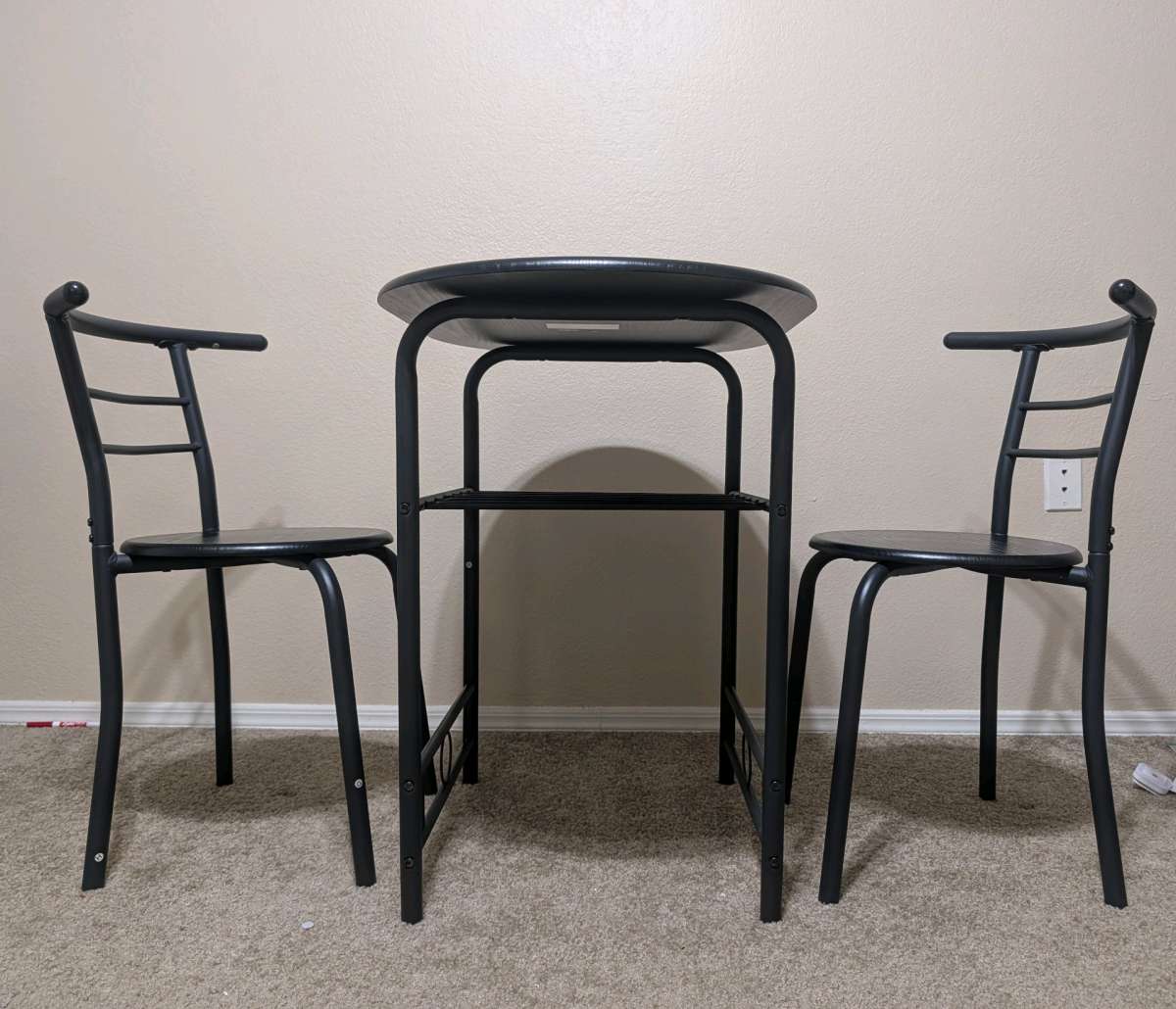 3Piece Wooden Round Table Chair Set