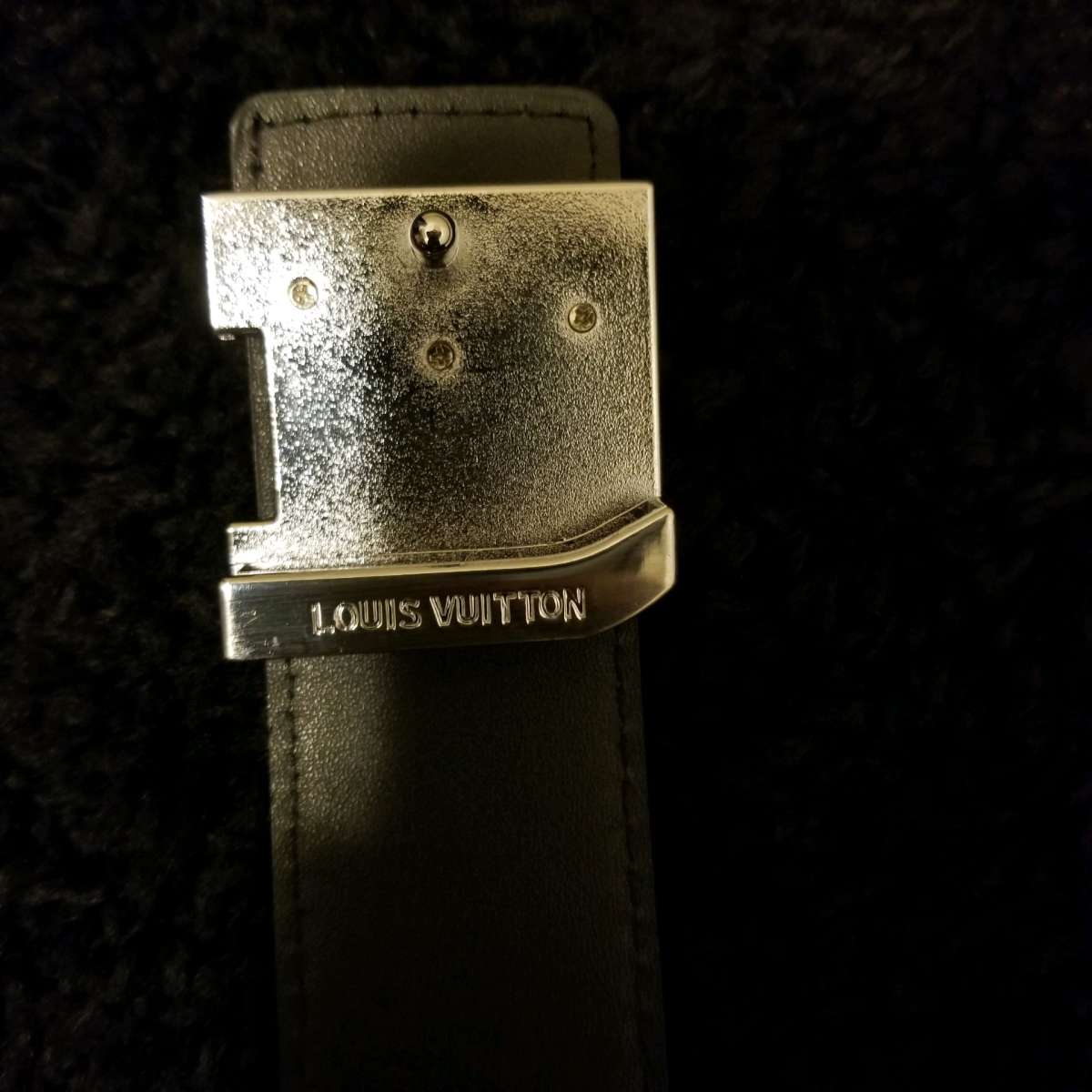 LV Belt with Silver Buckle