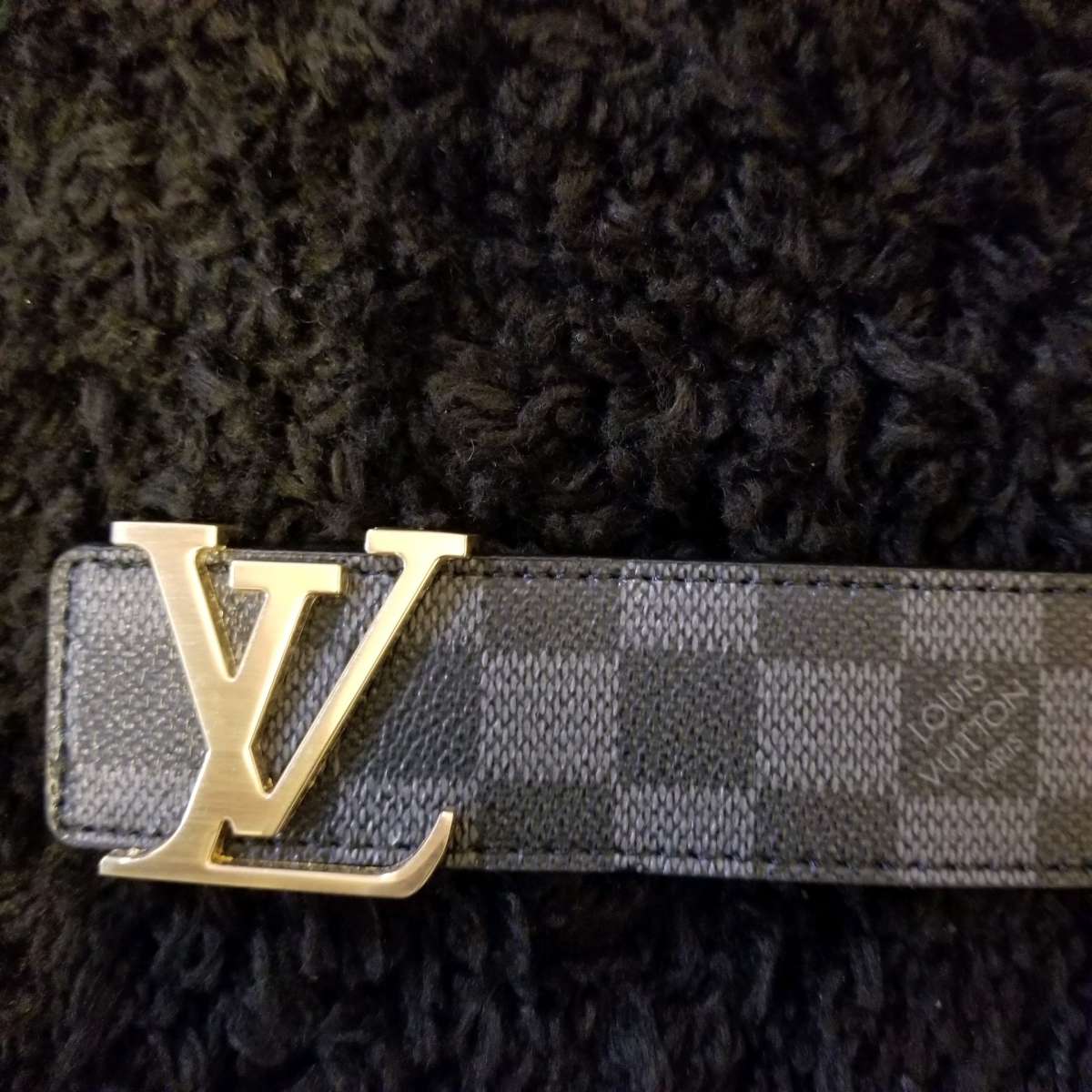 Designer LV Belt Black