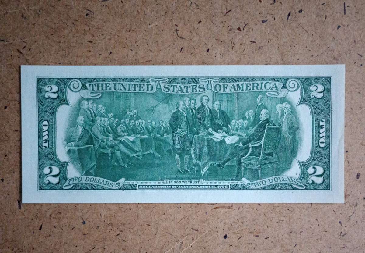 Donald Trump Colored Uncirculated Legal Tender 2dollar bill