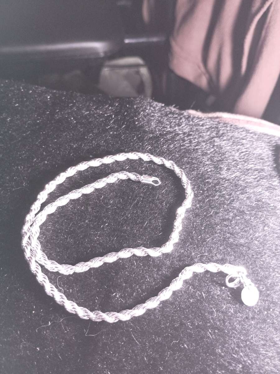 925 sterling silver twisted rope bracelet