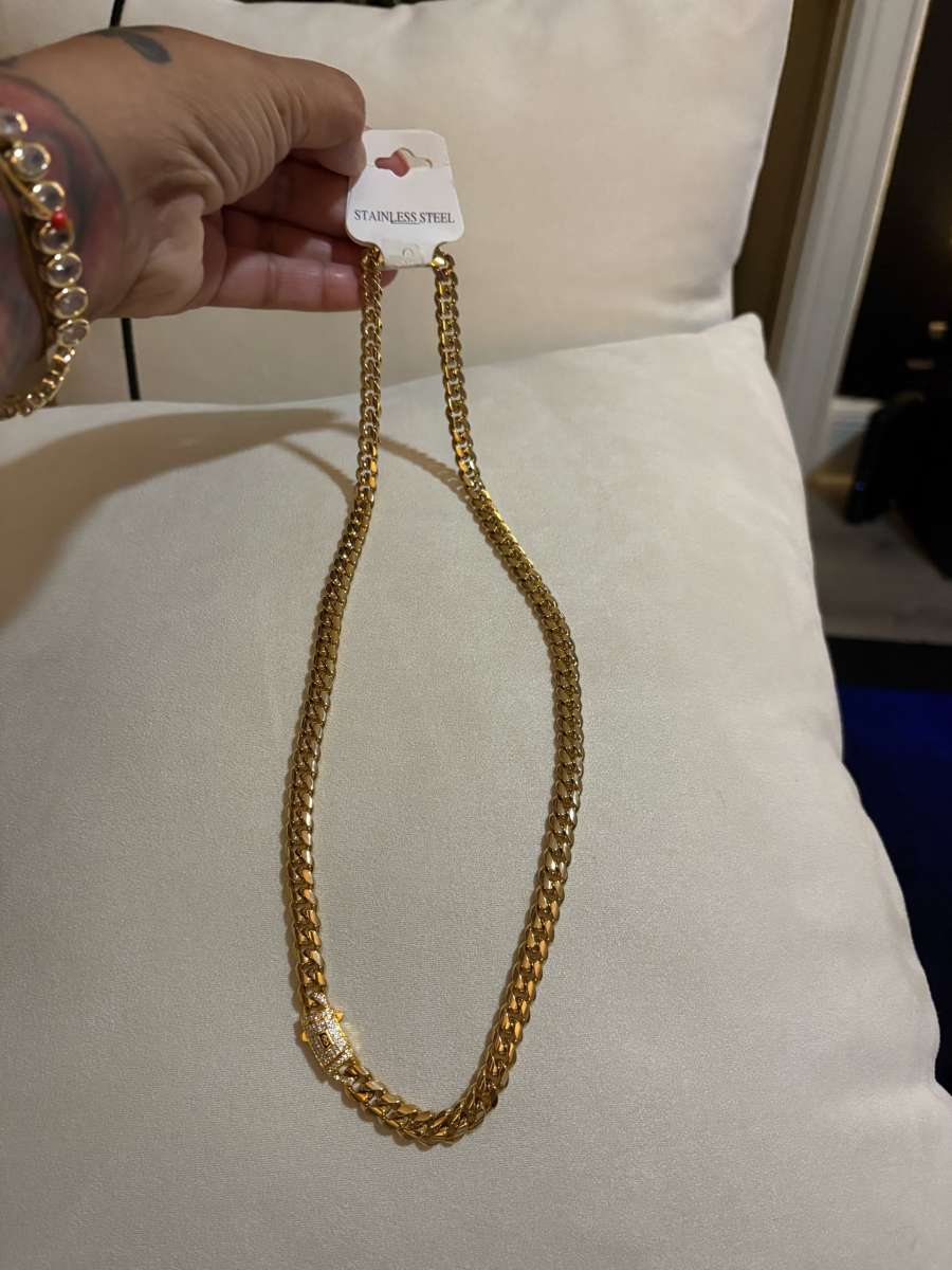 Cuban link stainless steel 24 largo 8mm