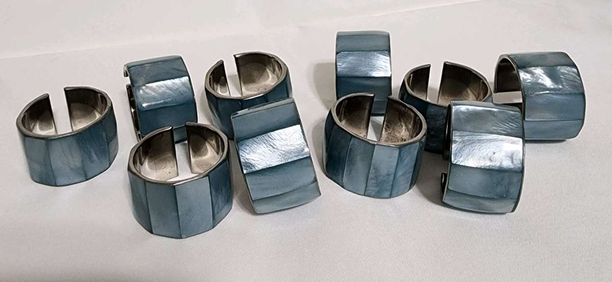 Mother of Pearl Abalone napkin rings