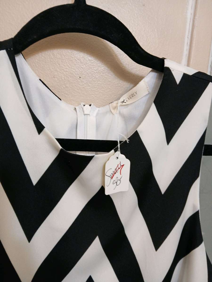 Everly Black and White Dress