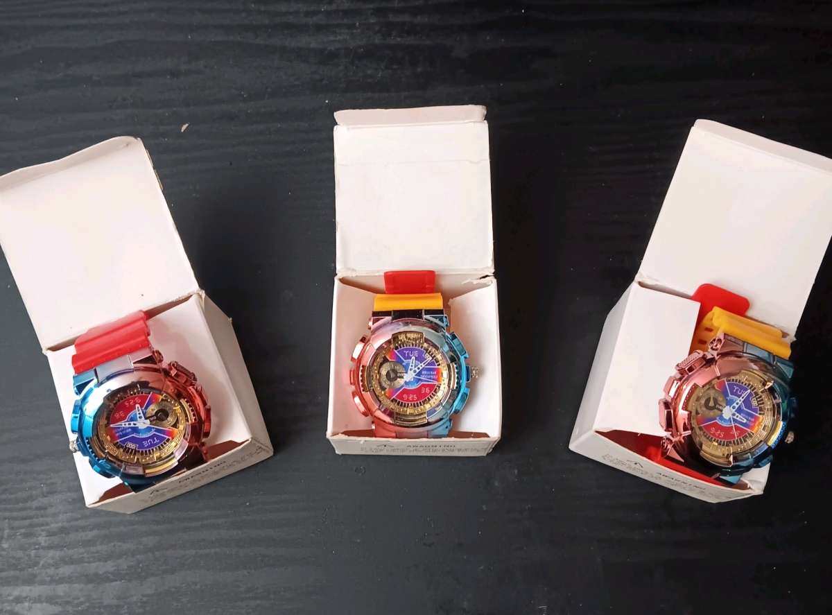 MULTI COLOR CROME WATCHES