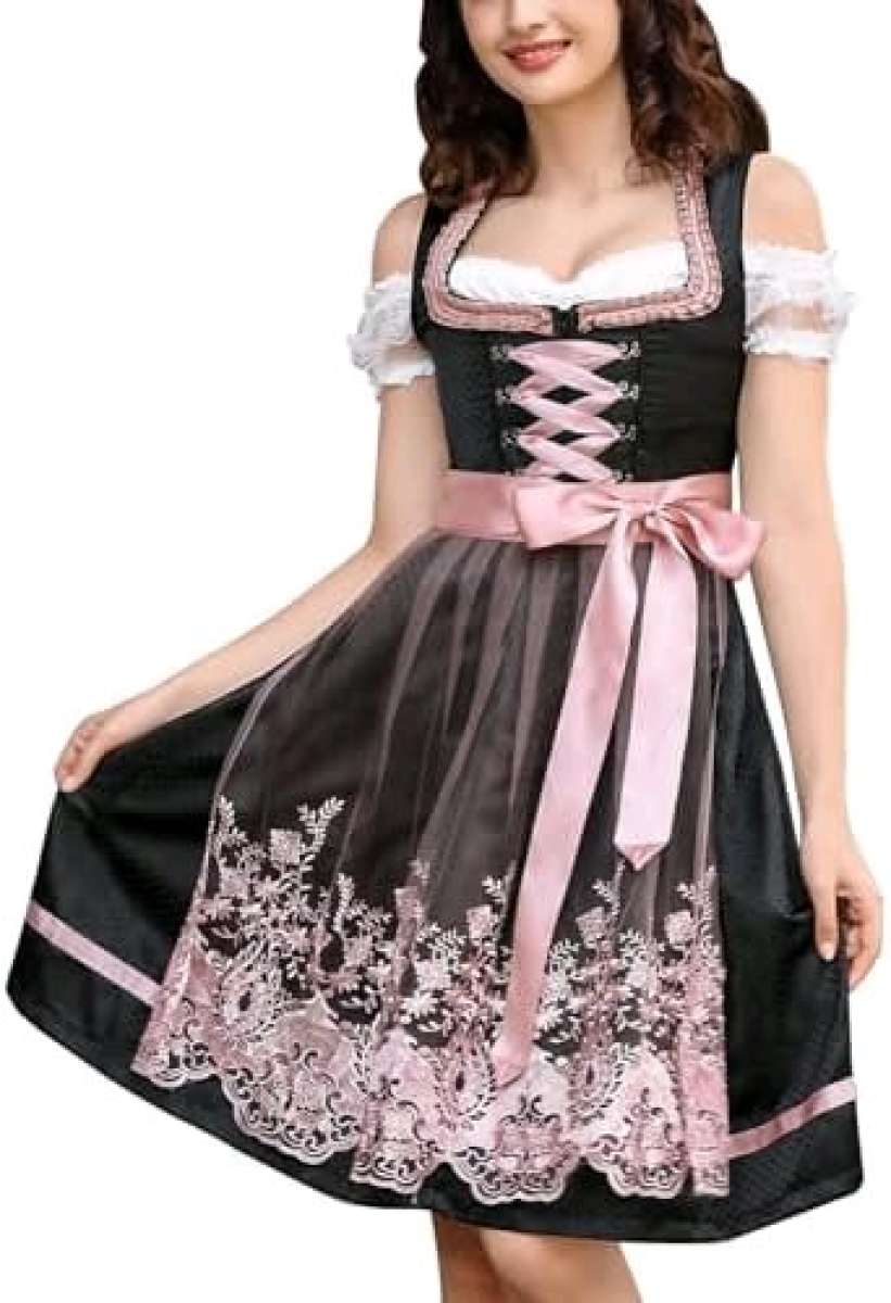 Highquality Authentic Dirndl Plus Size 5XL  3 Piece Set New