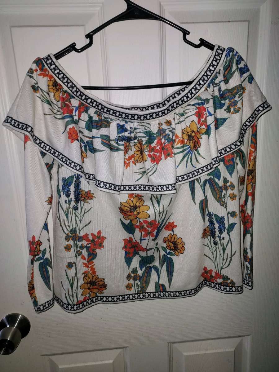 Floral off the shoulder top