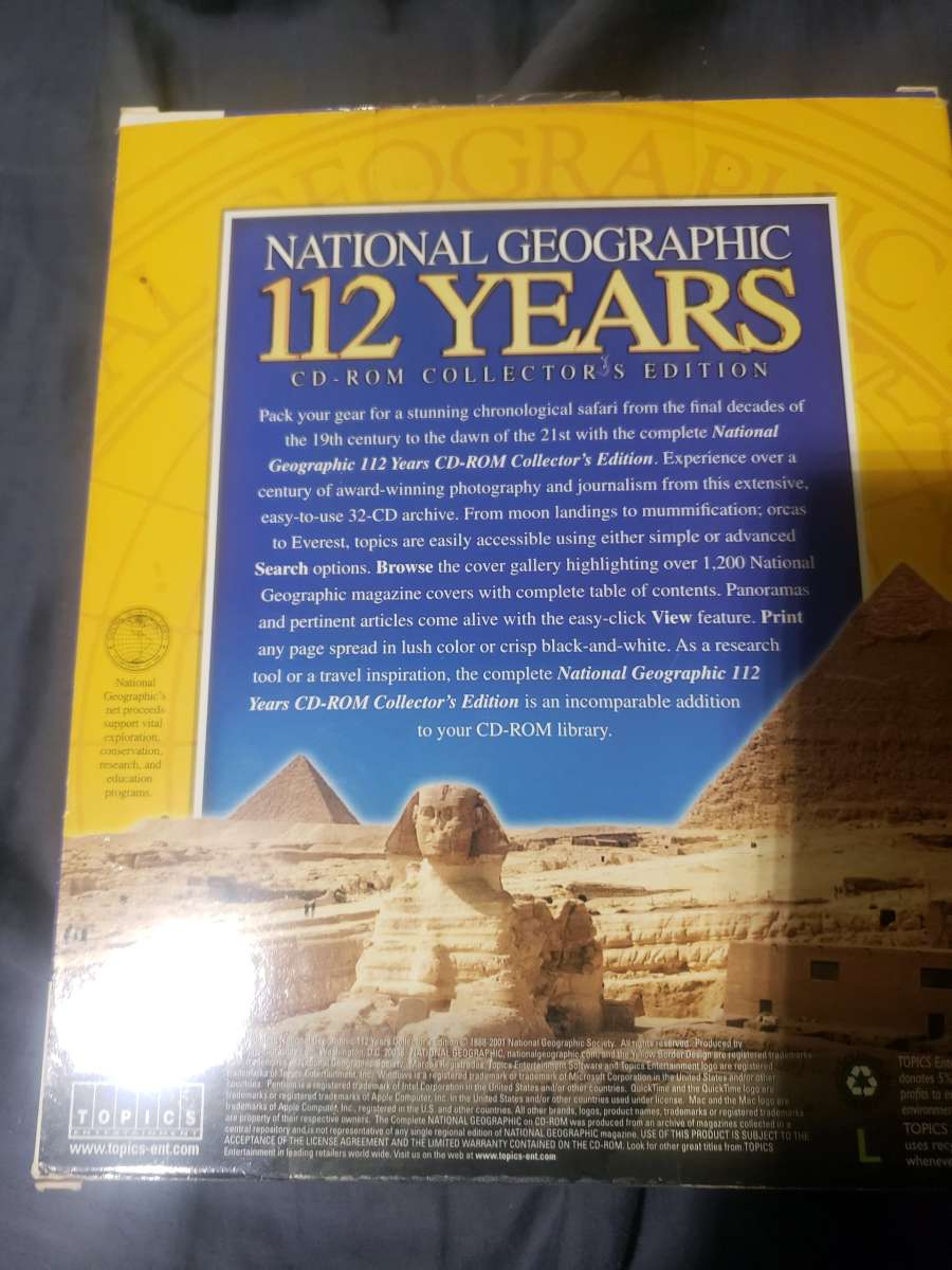 National Geographic 112 Years CDROM Collectors Edition