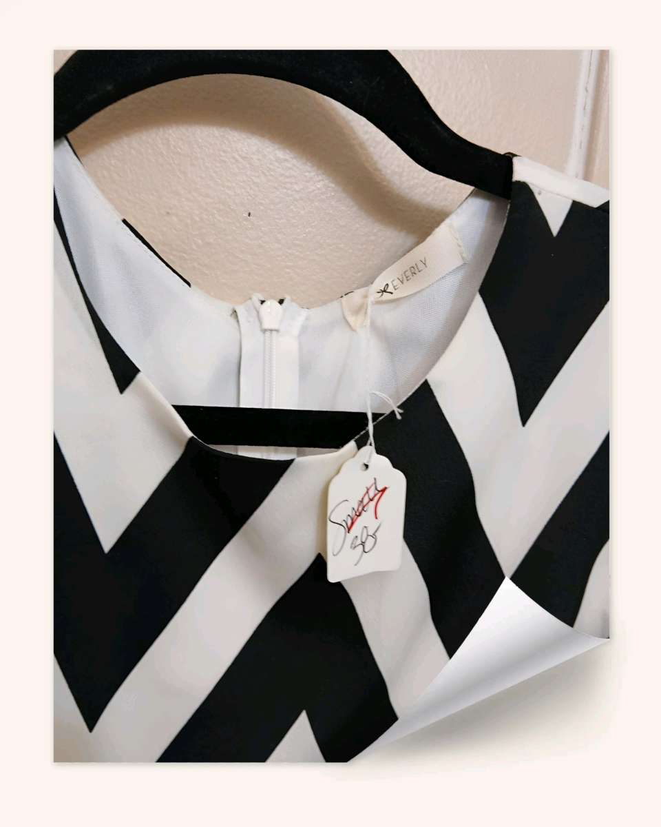 Everly Black and White Dress