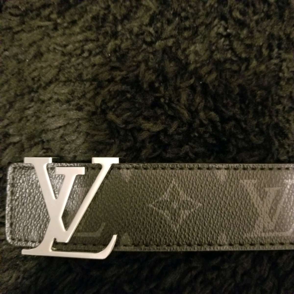 LV Belt with Silver Buckle