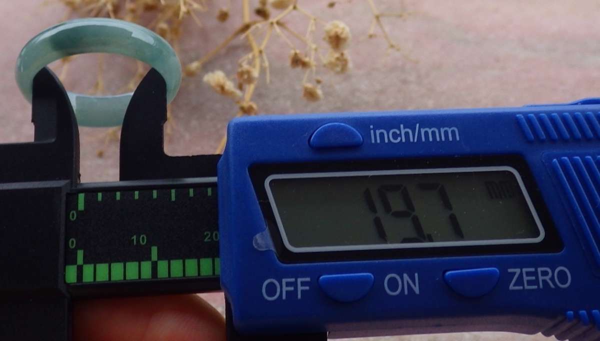 Certificate Jadeite jade  Burmese Ring Round Circle Size 975