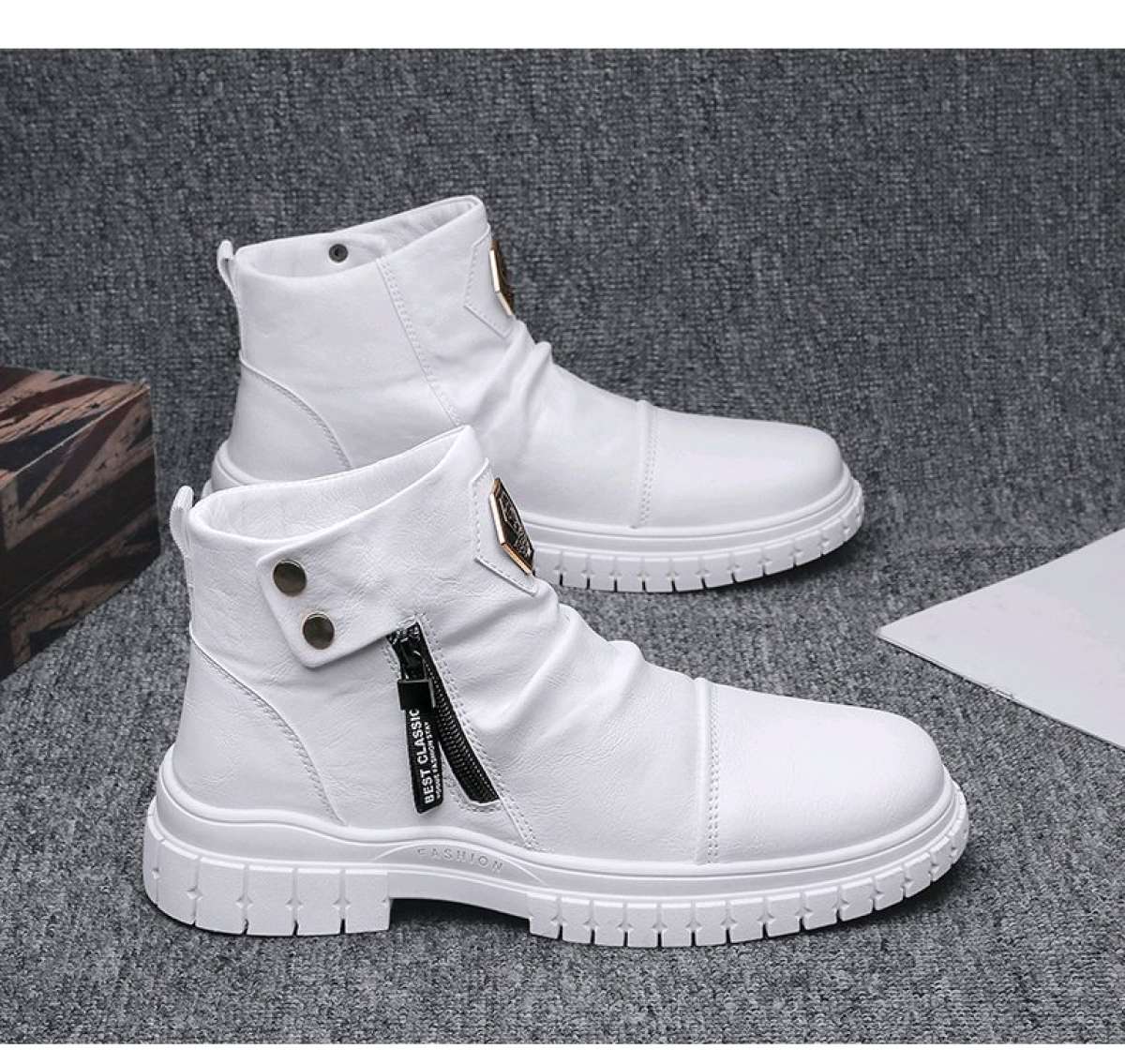 pu Leather Comfortable fashion mens boots size 43 and 44