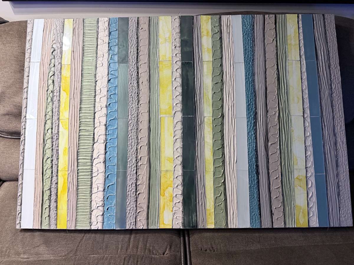 Modern Textured Abstract Wall Art  Large MultiColor Canvas