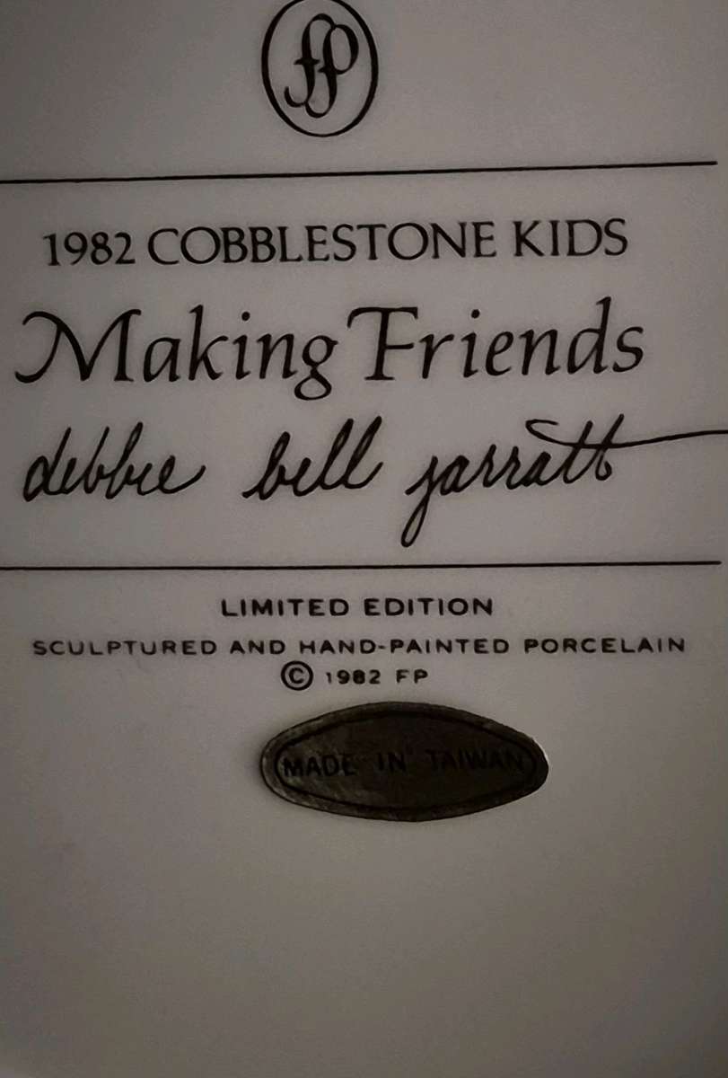 1982 LIMITED EDITION COBBLESTONE KIDS CERAMIC COLLECTIBLES