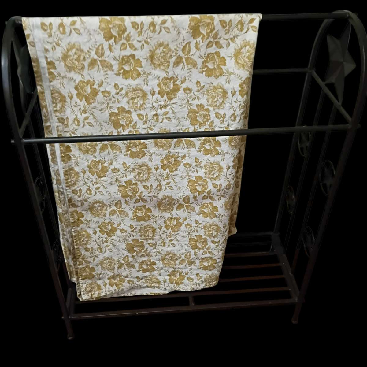 Rustic Metal Quilt Rack 3Tier Display Stand Western Star Tex