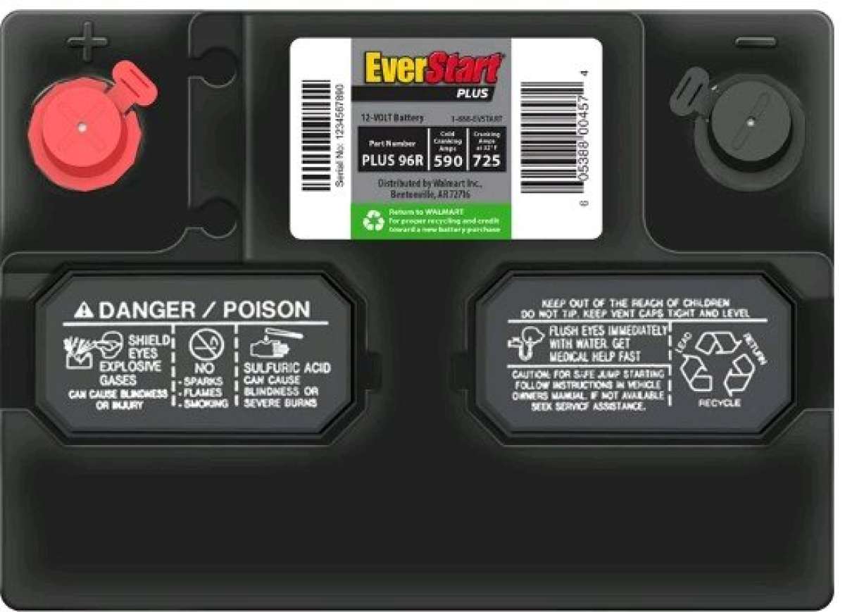 Brand New Everstart plus 96R Car battery