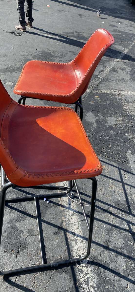 A pair Leader Bar stools