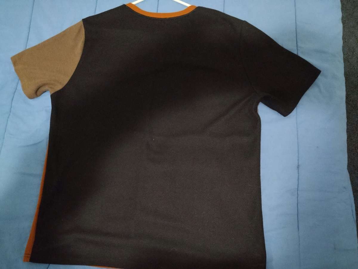 Mens multi colored short sleeve sweater