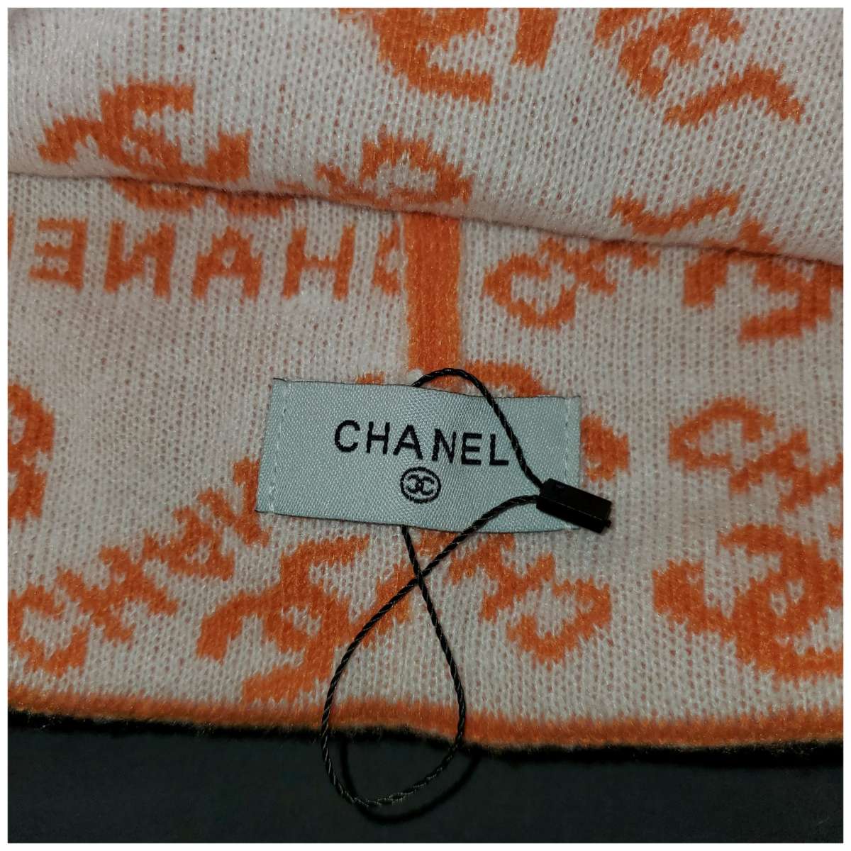 Chanel Orange Knit Beanie